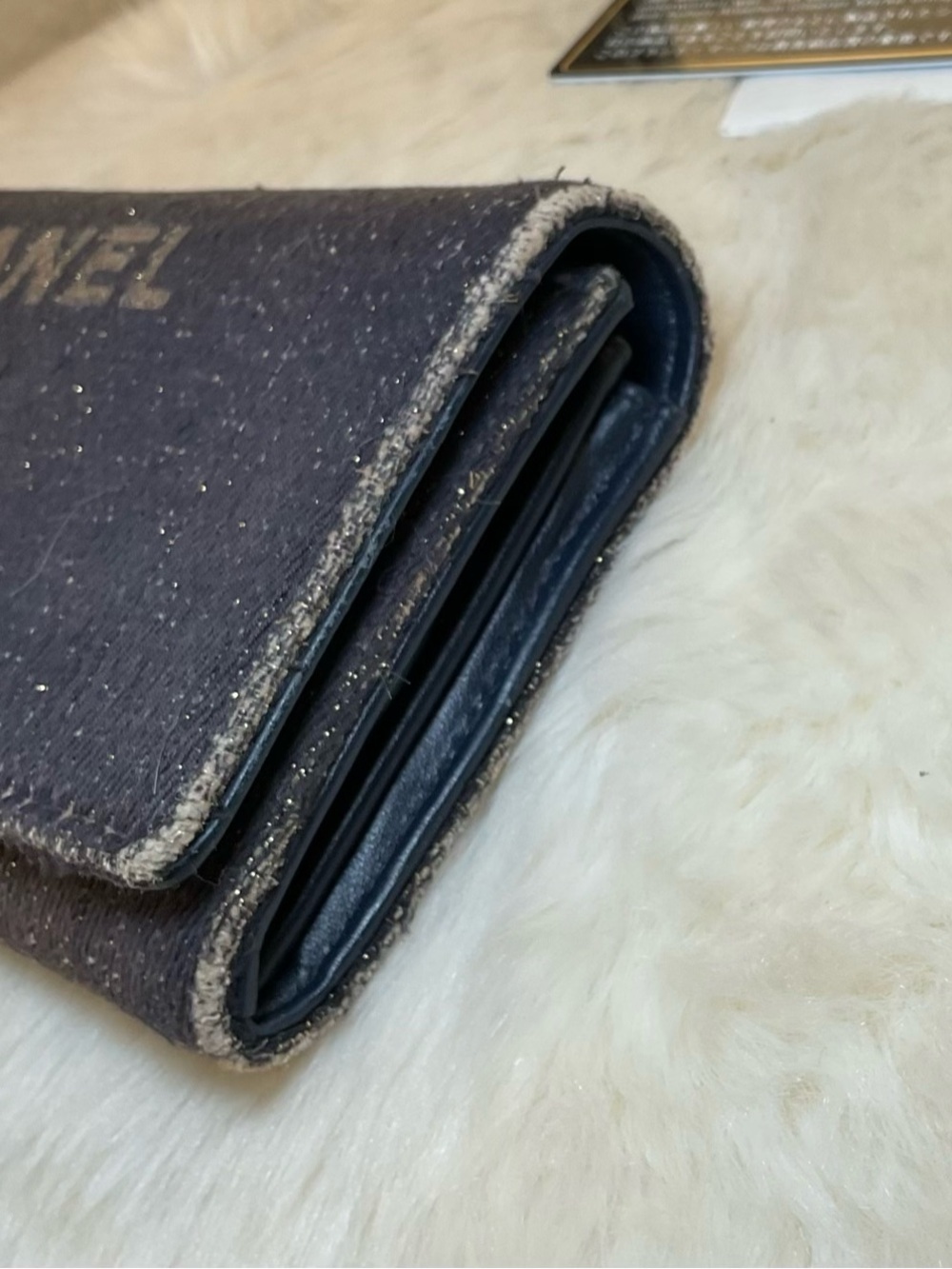 CHANEL Deauville Navy Long Wallet - Picture 5 of 13